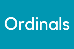 Ordinals - Grammar Tutorial Video for A1 English Learners